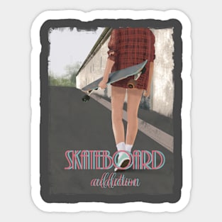 Skateboard addiction Sticker